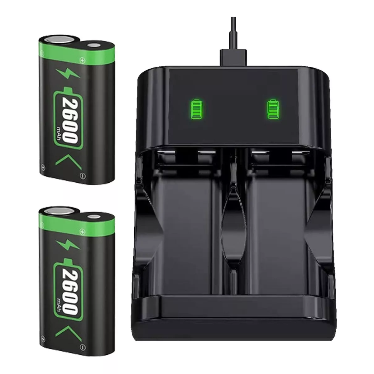 Batería Recargable Para Mando Xbox One/s/x/elite, 2x2600mah Negro