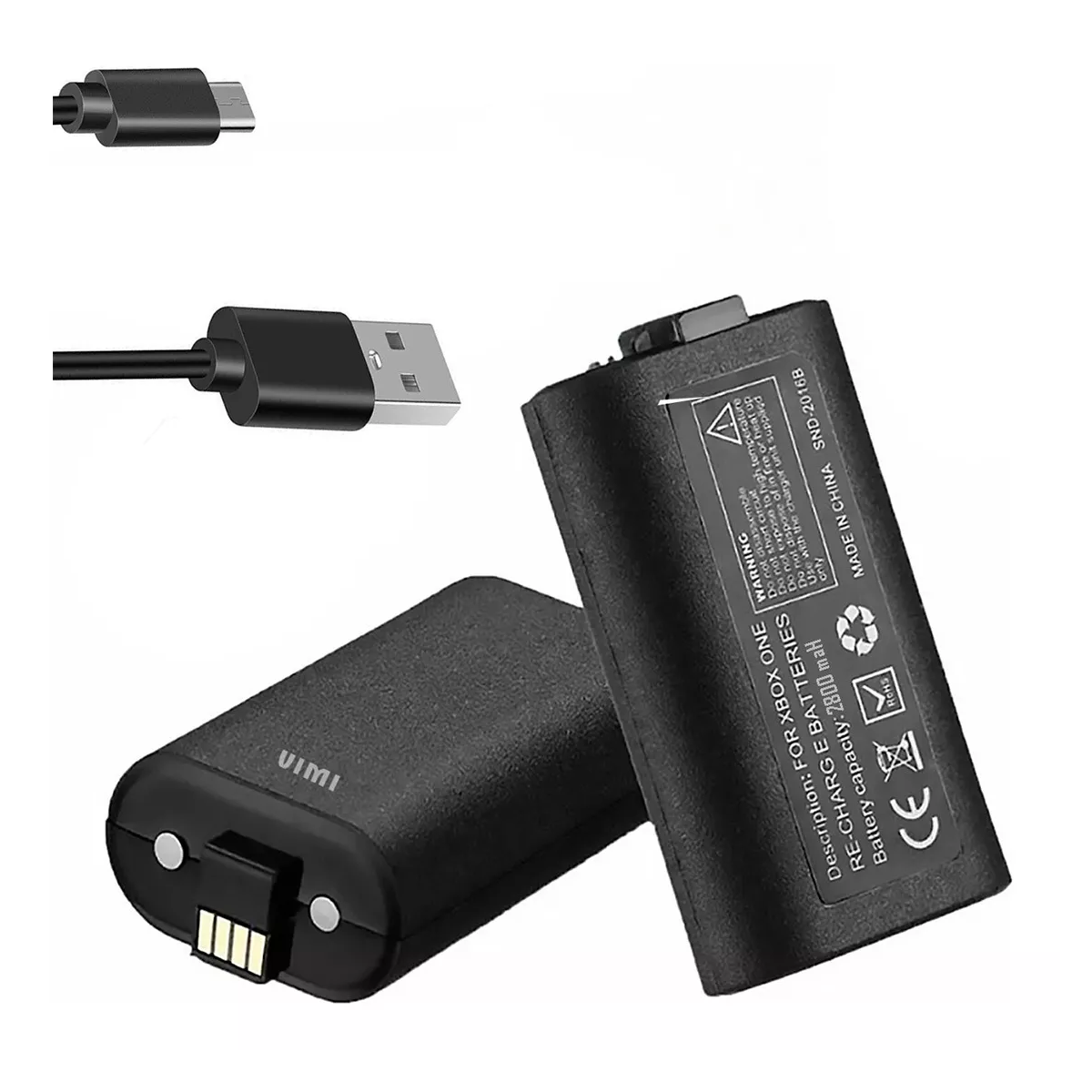 Kit Cargador Y 2 Baterias Recargable Para Xbox One Serie X/s Negro