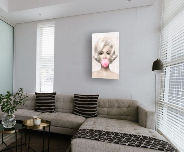 Cuadro Decorativo Canvas Marilyn Monroe con chicle.