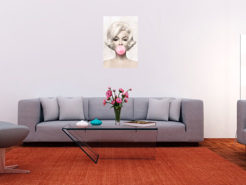 Cuadro Decorativo Canvas Marilyn Monroe con chicle.