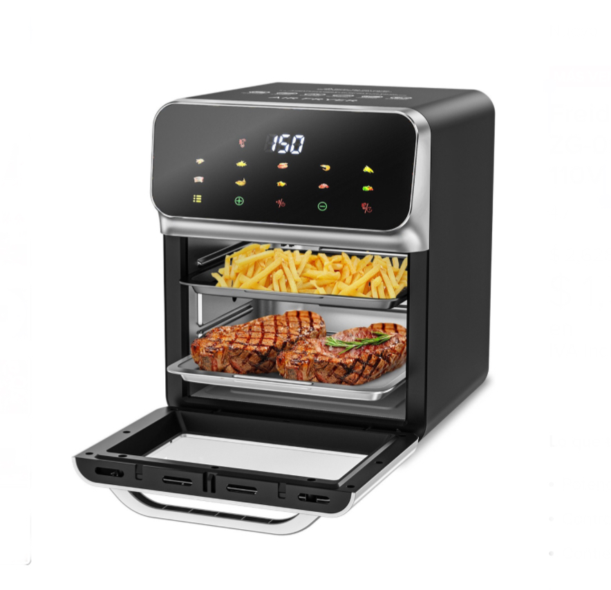 Freidora de aire Air Fryer de 16L color negro 110V.