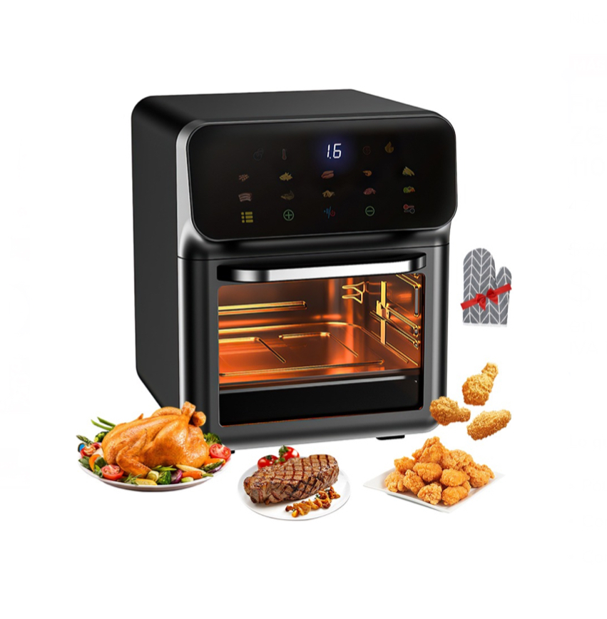 Freidora de aire Air Fryer de 16L color negro 110V.