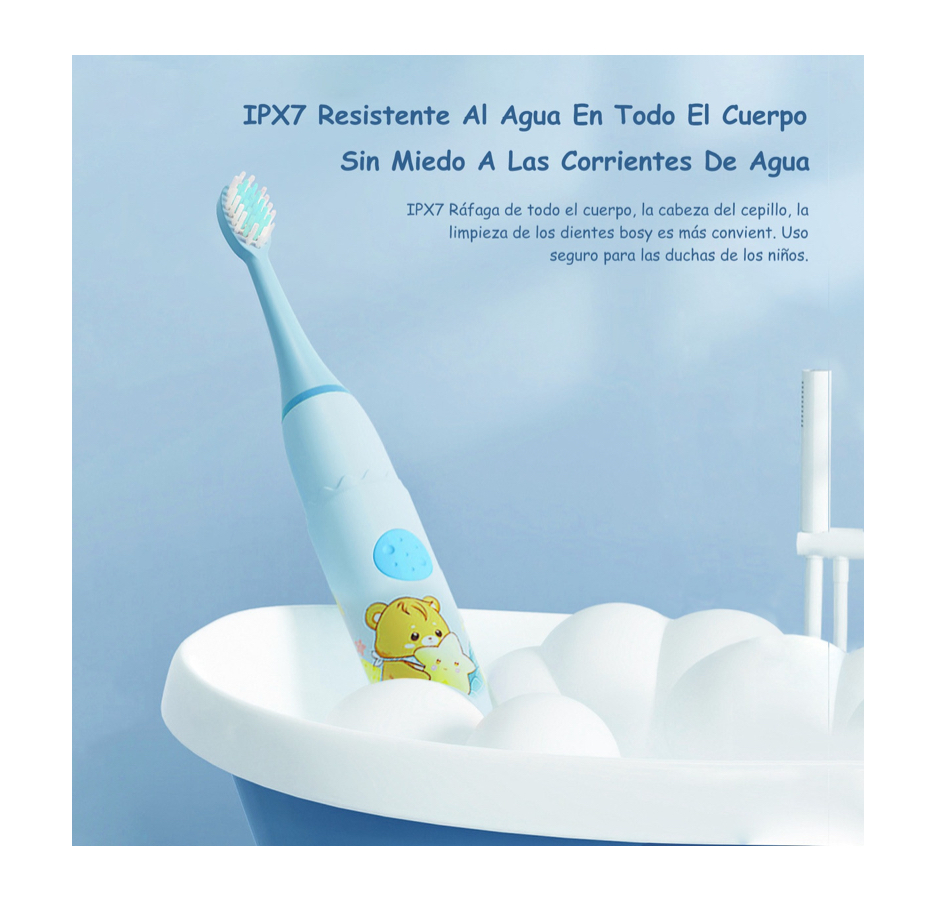 Cepillo De Dientes Eléctrico Para Niños Con 6 Cabezales .