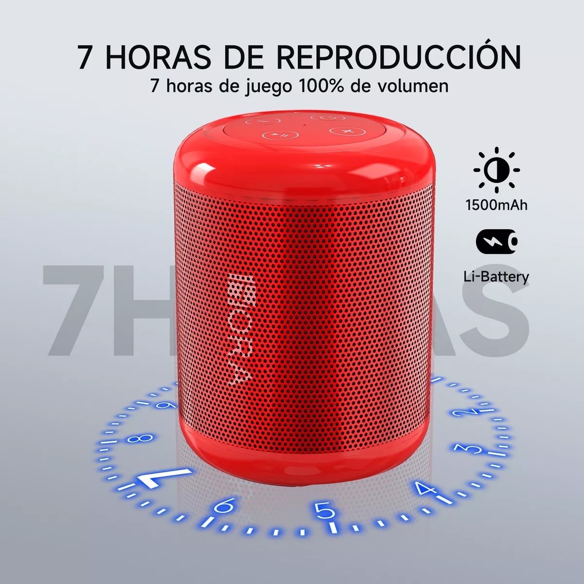 Mini Bocina Portátil Bluetooth Inalámbrica Altavoz Rojo
