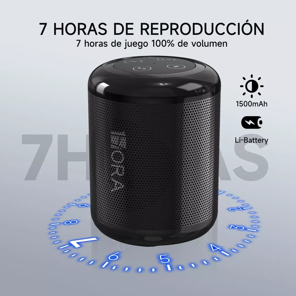 Mini Bocina Portátil Bluetooth Inalámbrica Altavoz Negro