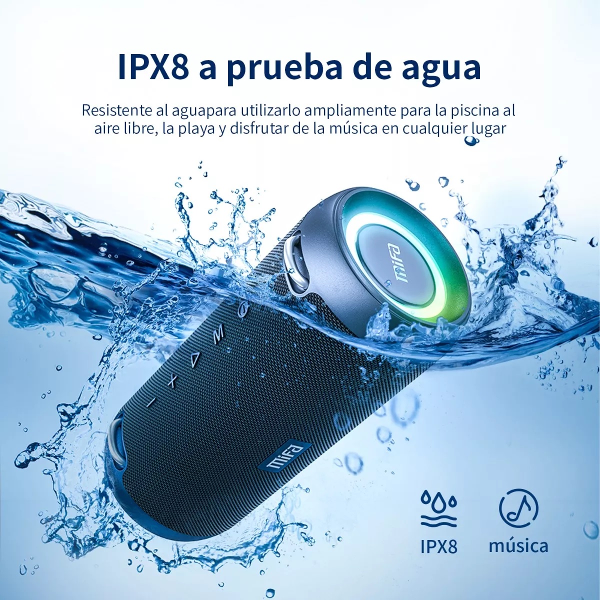 Bocina Mifa A90 portátil con bluetooth negra