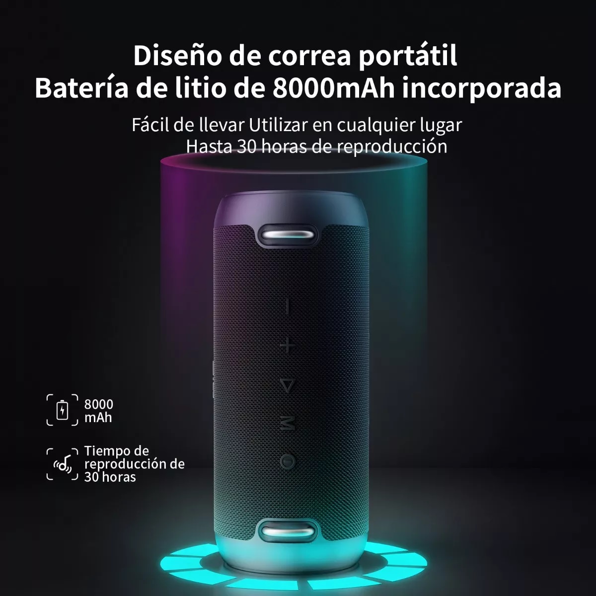 Bocina Mifa A90 portátil con bluetooth negra