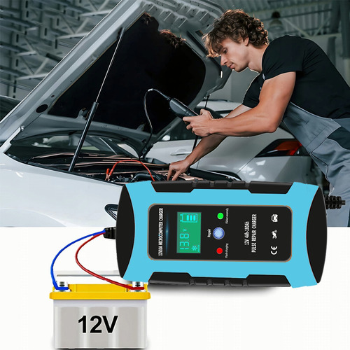 Cargador De Batería De Coche Moto Inteligente 12v 10a Rápido