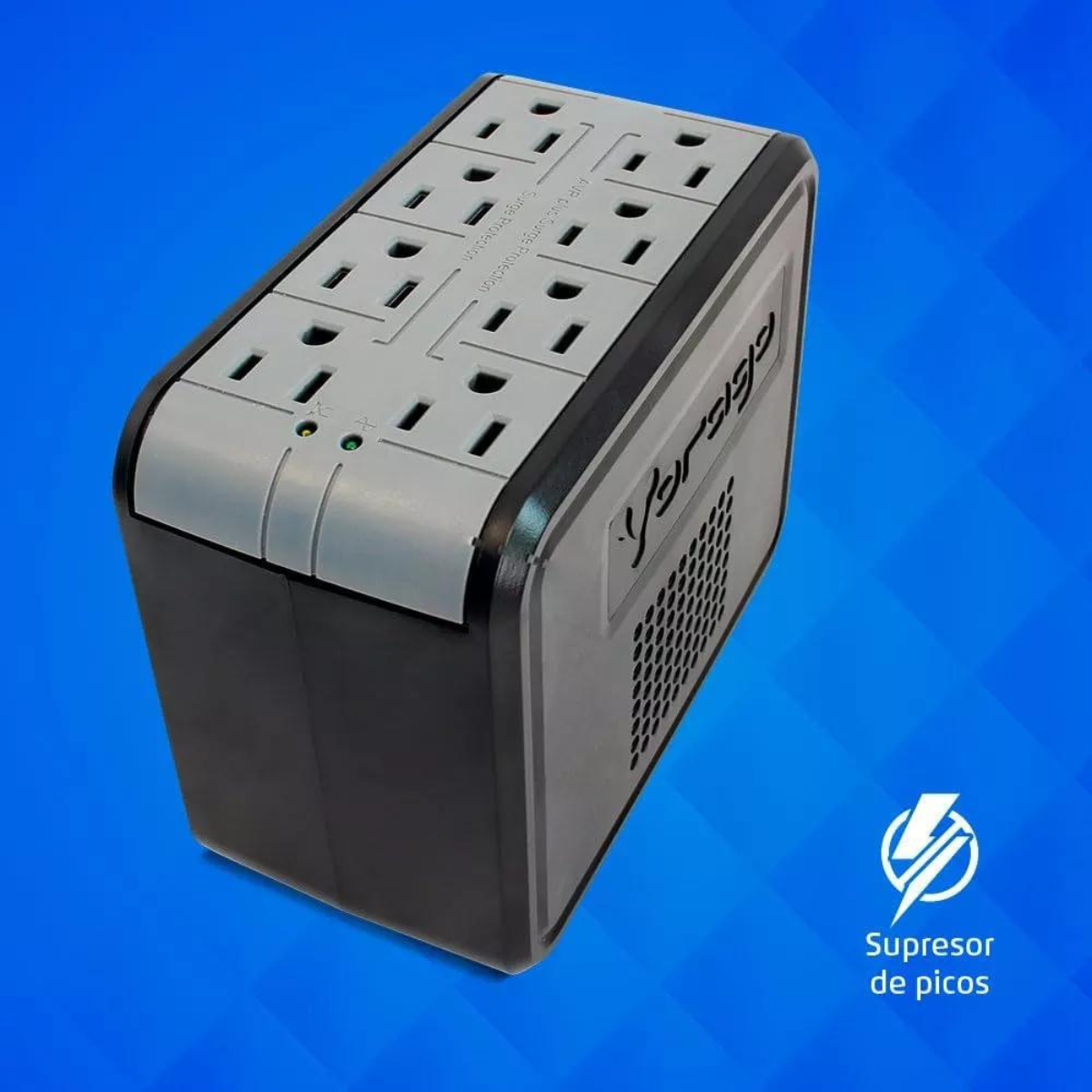 Regulador De Voltaje Vorago Avr-100 1000va 120v Ca Negro.