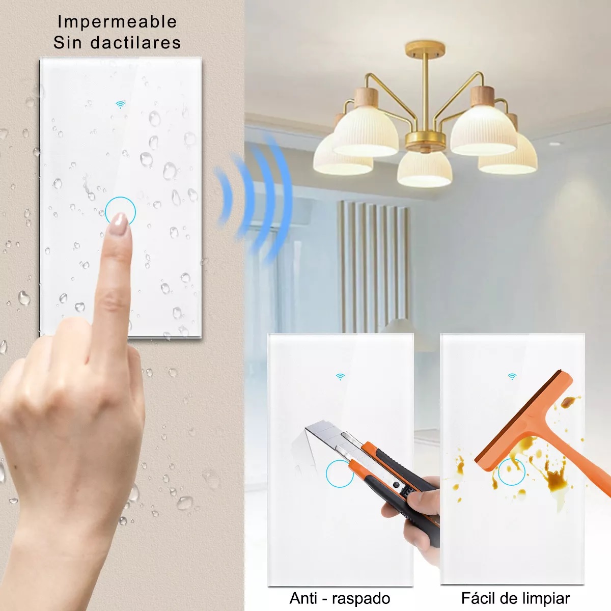 Interruptor Inteligente Wi-fi De 1 Vías Blanco Sin Neutro