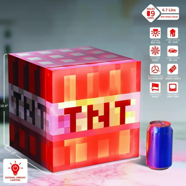 Mininevera Minecraft TNT Cabeza 9 Latas Puerta Iluminación