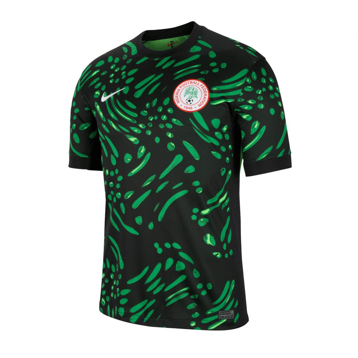 Nuevo! Jersey Nigeria 2024 Titular Local Negra Verde Talla XL.