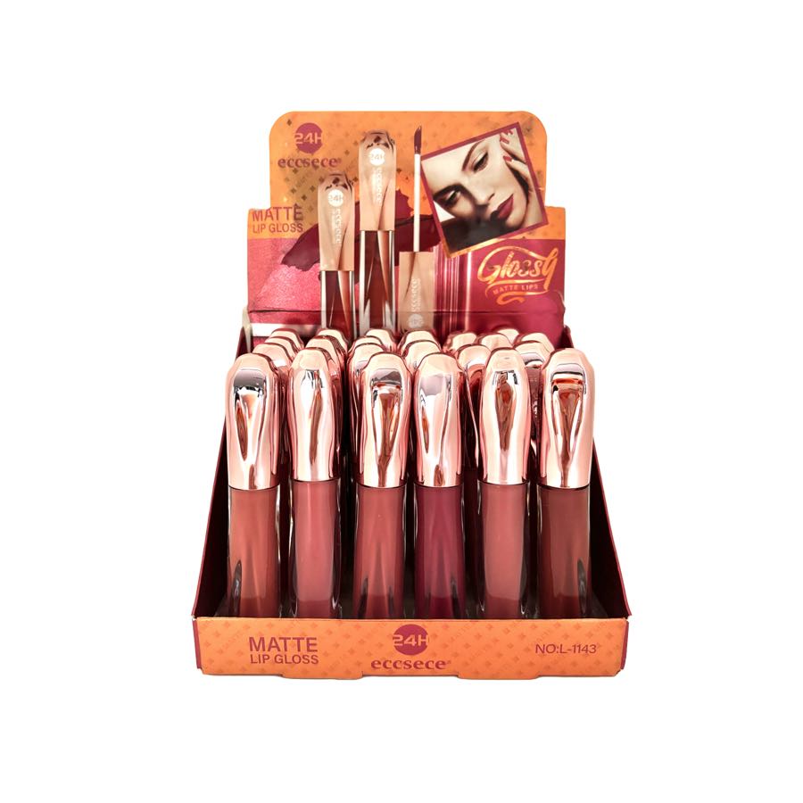 Paquete De 24 Labiales Líquidos Mate Tonos Café Nude.