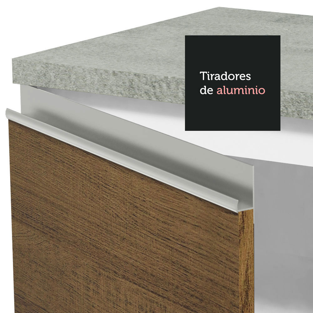 Gabinete de Esquina Madesa Glamy 1 Puerta Blanco/Marrón.