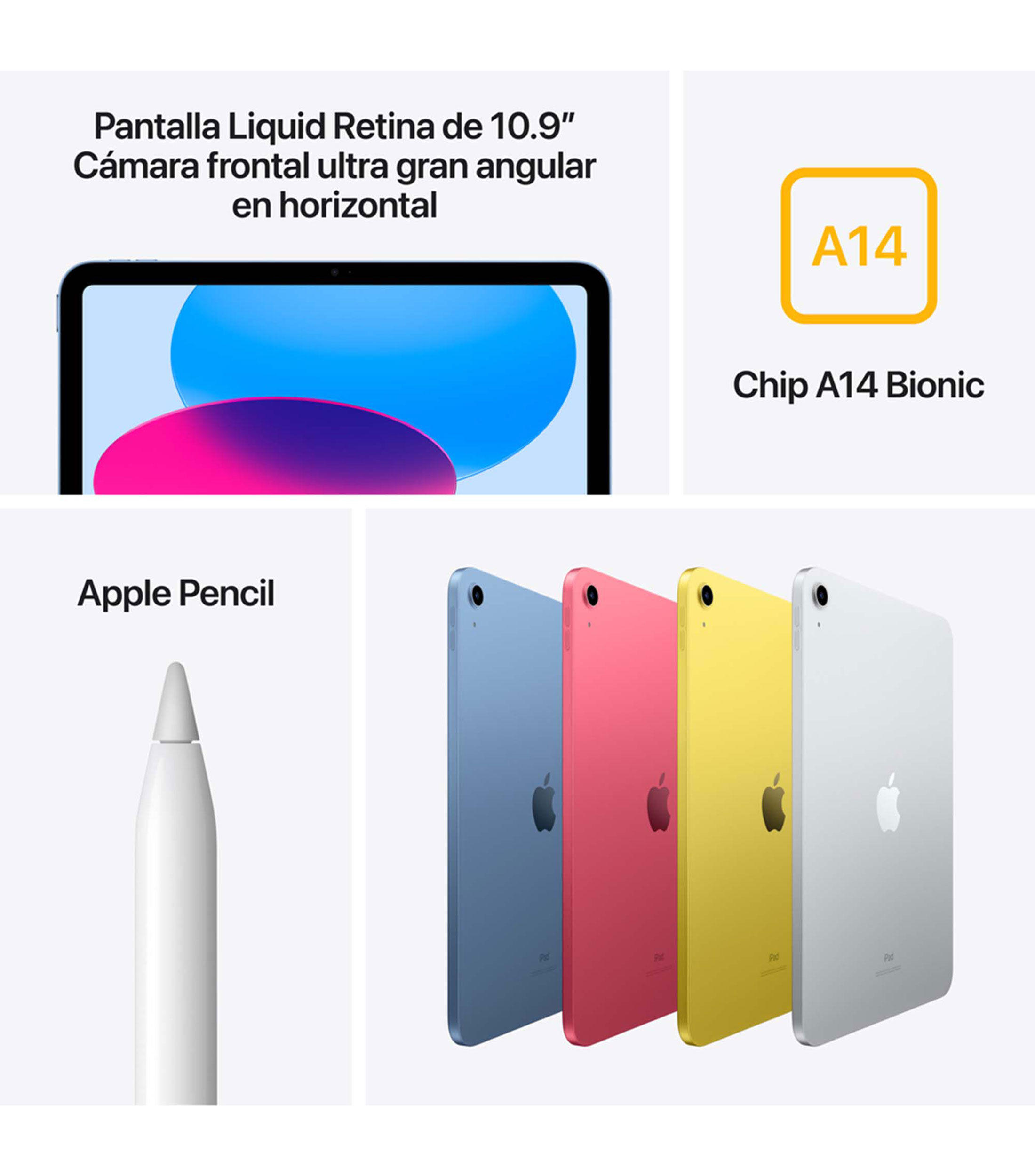 Tablet Apple Ipad 10TH A14 64gb 10.9Pulg Wifi Silver.