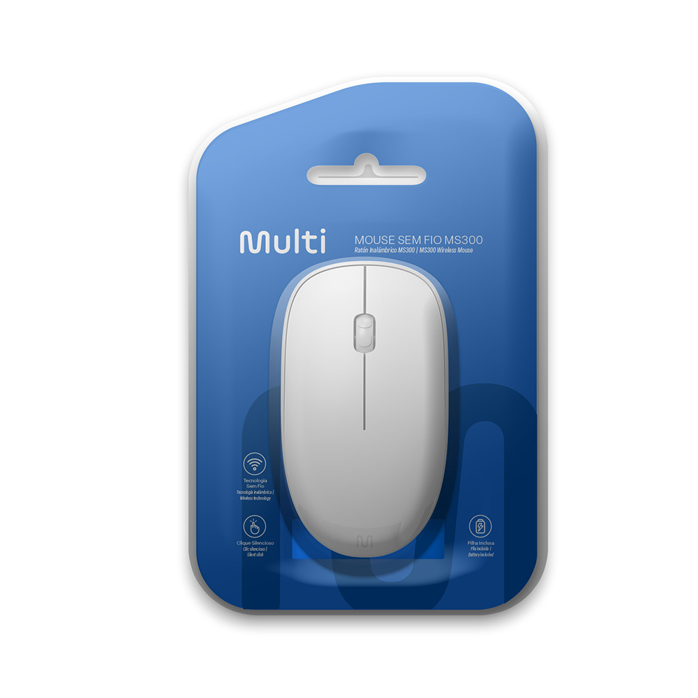 Mouse Inalámbrico Multi Clic Silencioso Color Blanco