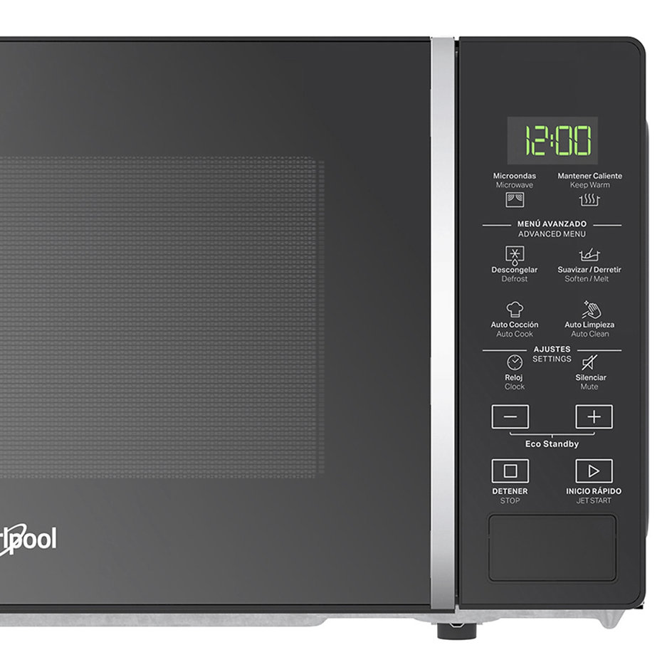 Microondas Whirlpool WM1807B de 45 cm (18") y Capacidad 0.7 p³ Negro.