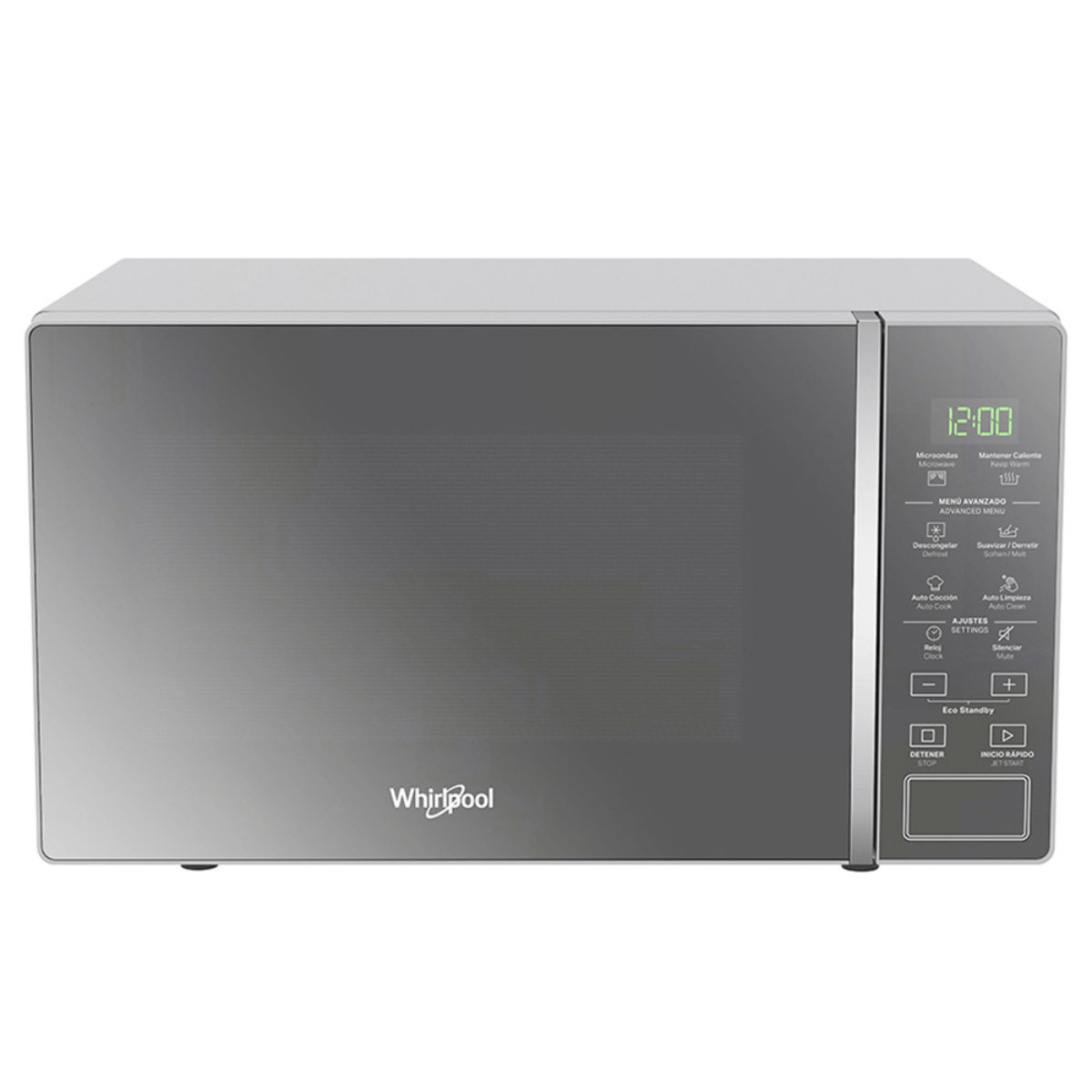 Microondas Whirlpool WM1807D de 45 cm (18") y Capacidad 0.7 p³ Acero Inox.