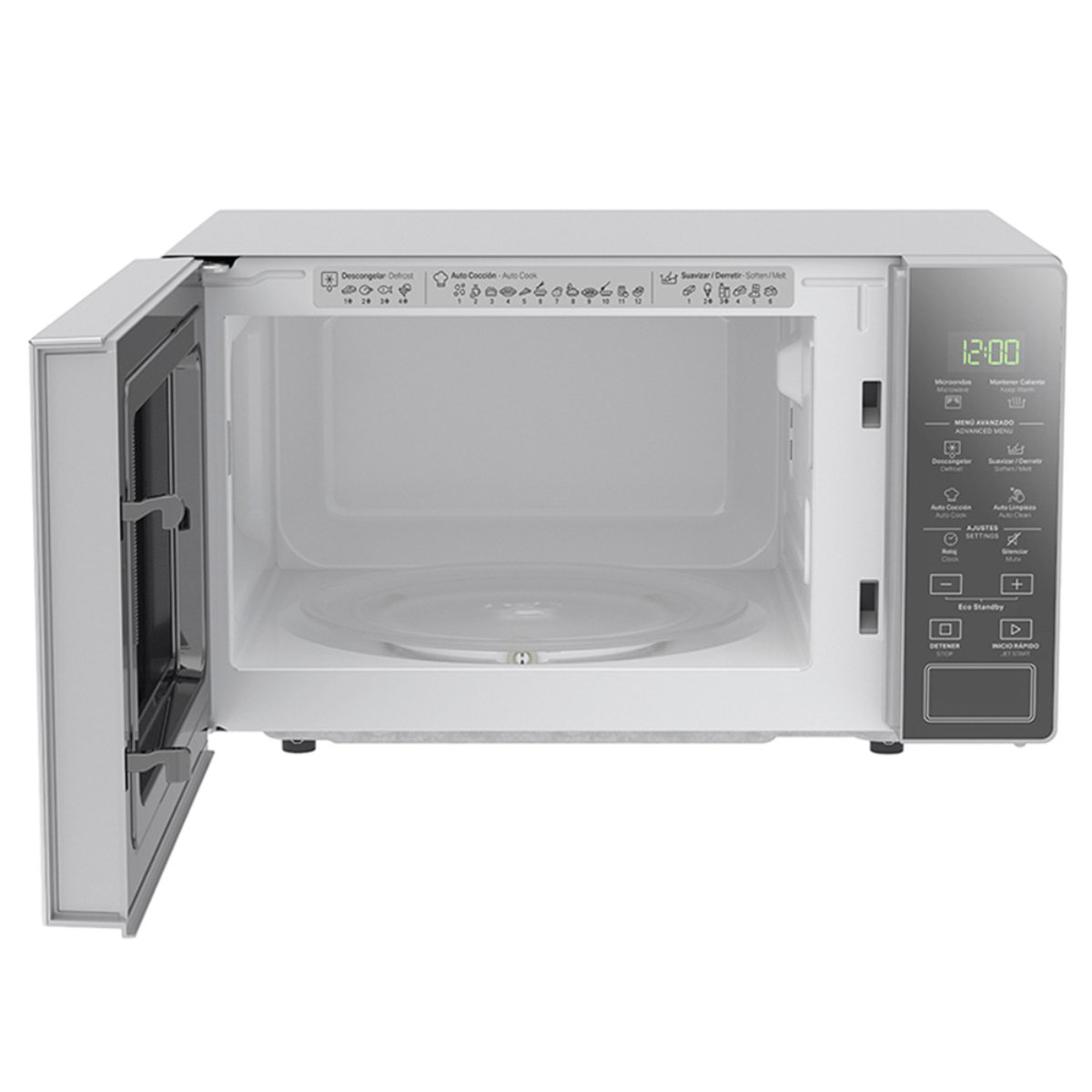 Microondas Whirlpool WM1807D de 45 cm (18") y Capacidad 0.7 p³ Acero Inox.