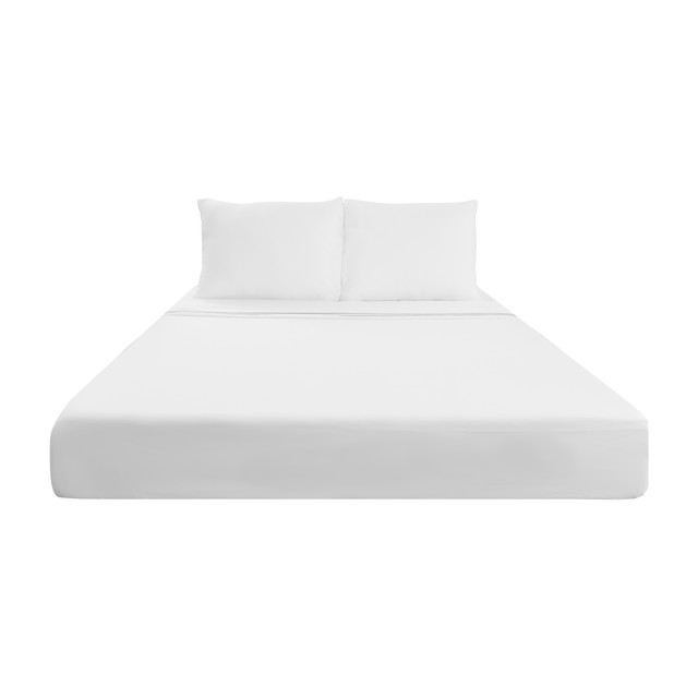 Juego de Sábanas Sealy Bamboo King Size Blanco.