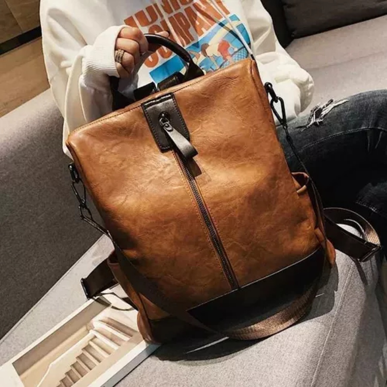 Mochila Mujer, Mochila Antirrobo Bolsos Mochila Mujer Piel