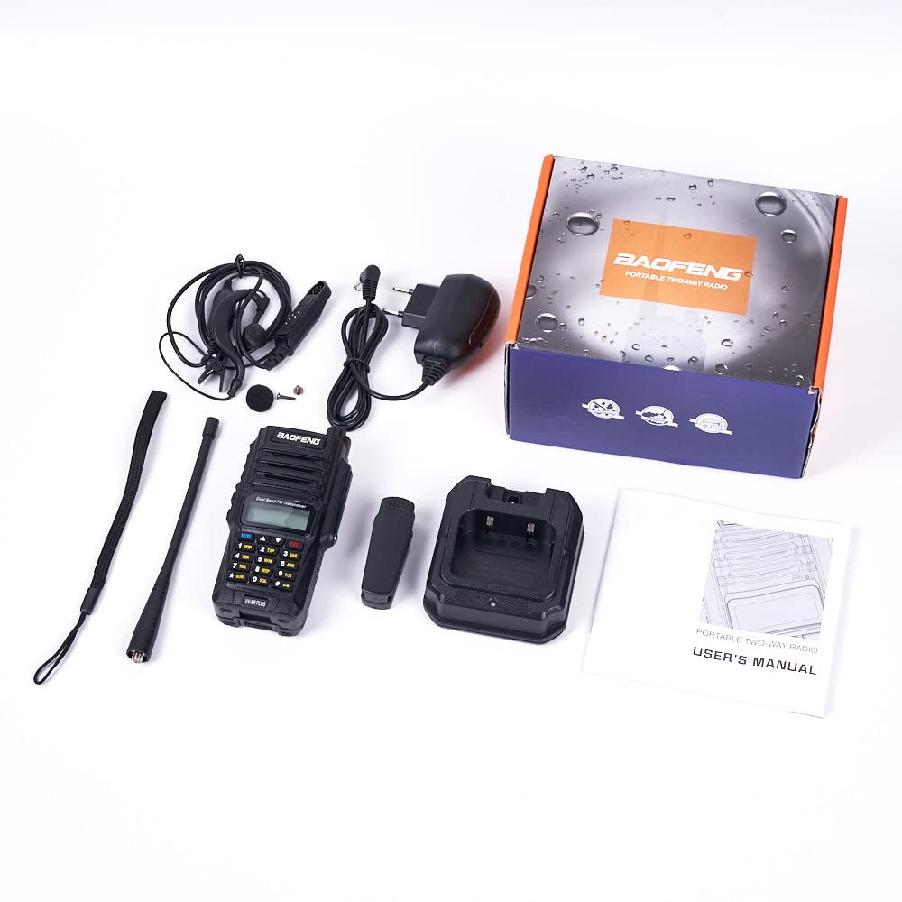 Baofeng Uv9R Plus Radio 8W Doble Banda VHF/UHF Contra Agua IP67 Linterna Led FM 