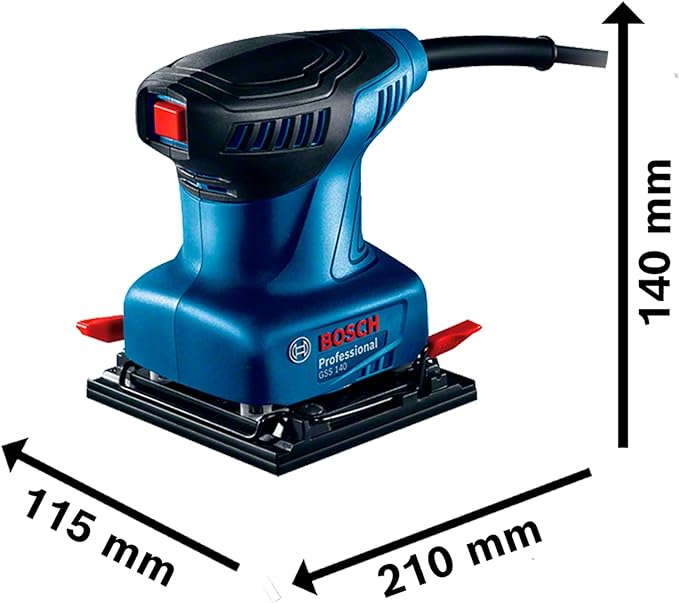 Lijadora Orbital de Palma Bosch GSS 140 220W 127V con 3 lijas.