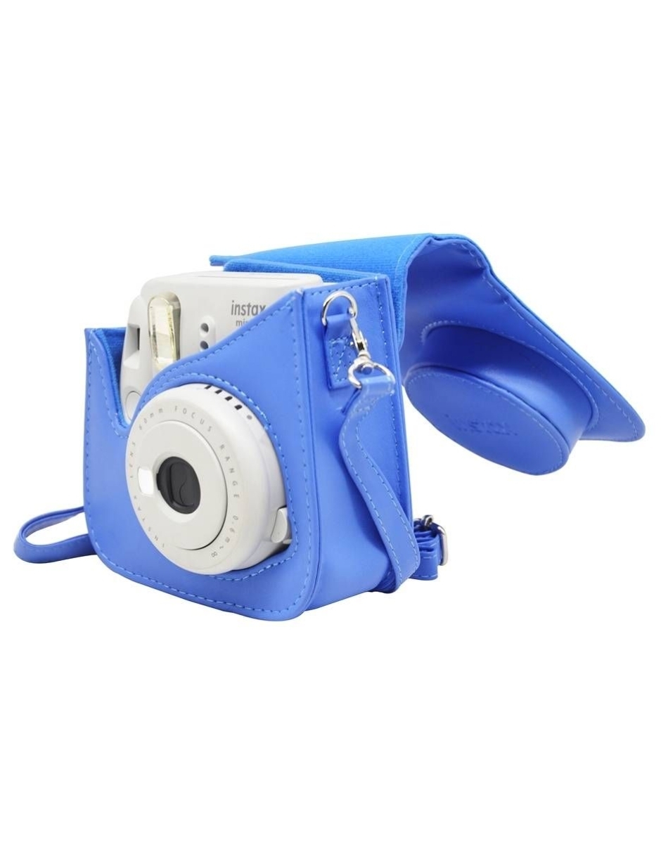 Funda Piel Cámara Instax Mini 9 Cobalto.