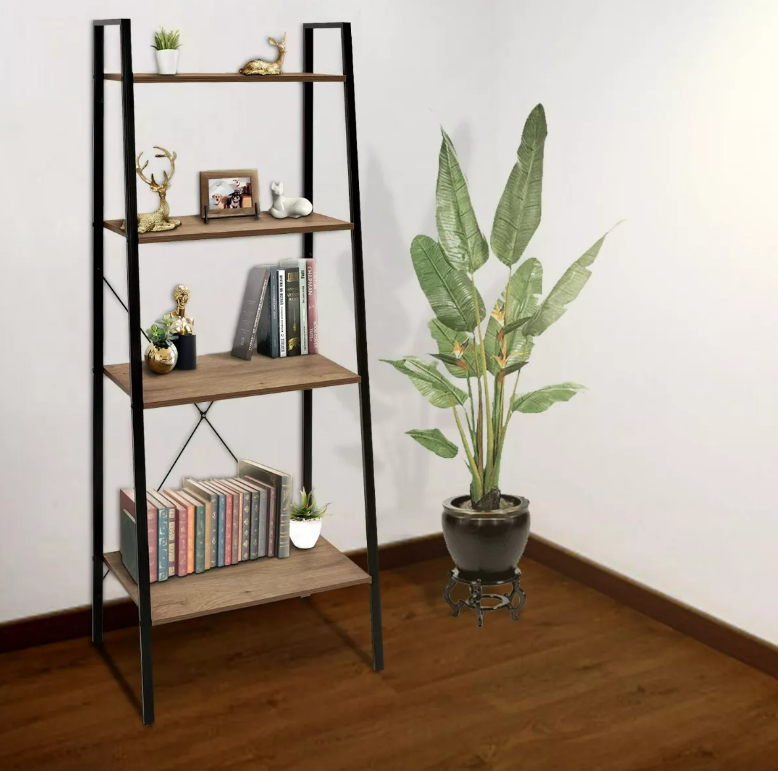 Estante Librero Organizador Tipo Escalera 4 Niveles Madera.