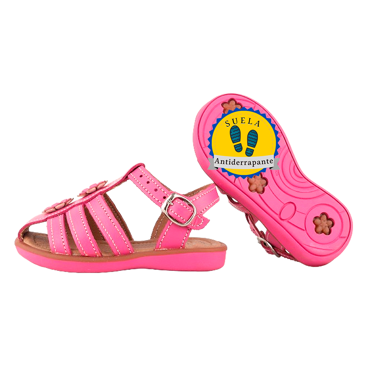 Huarache Niña Bebé Sandalia 100% Piel Cómodo Playa 1042-f.
