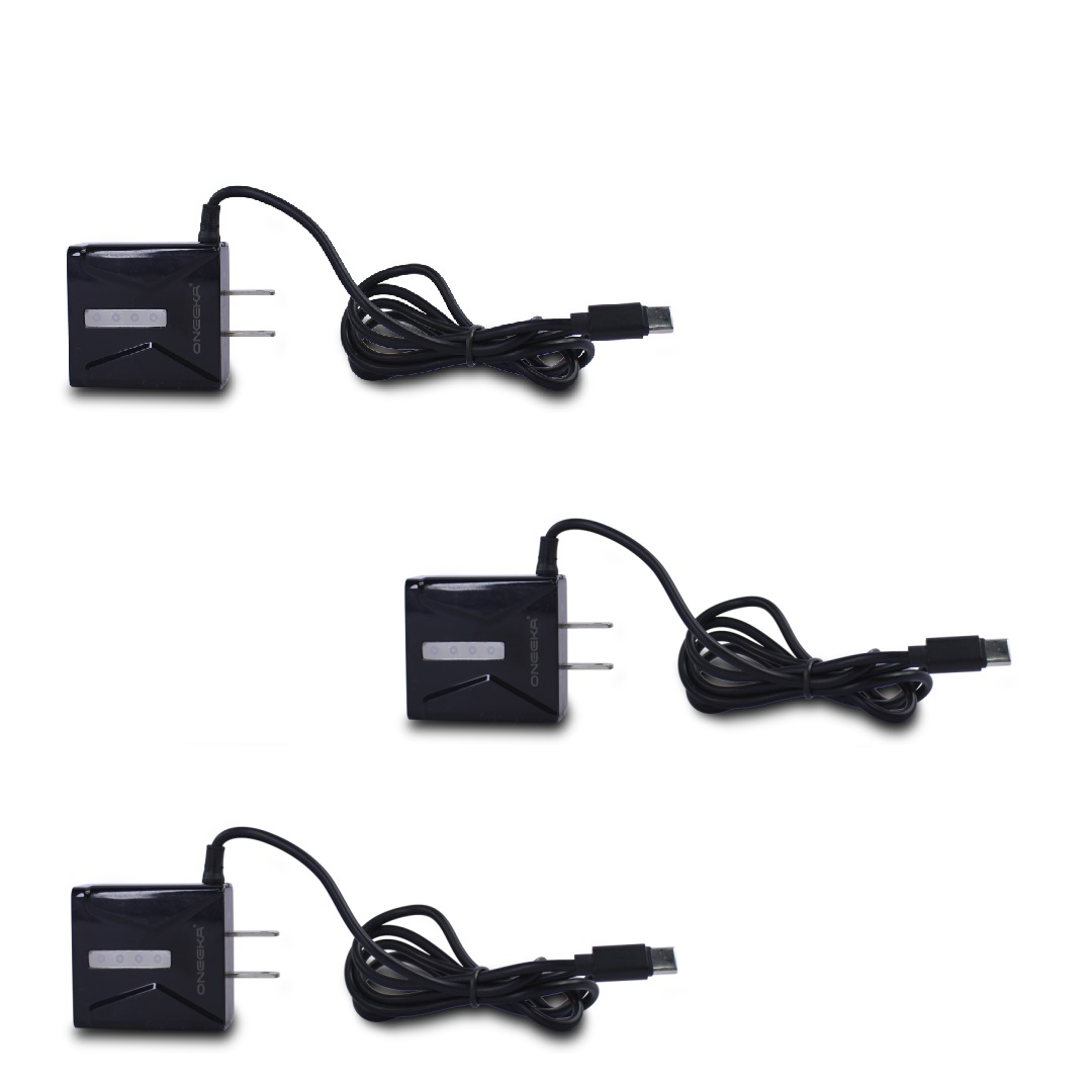 Kit 3 Cubos Cargador Oneeka N043 Tipo C 5V 3A .
