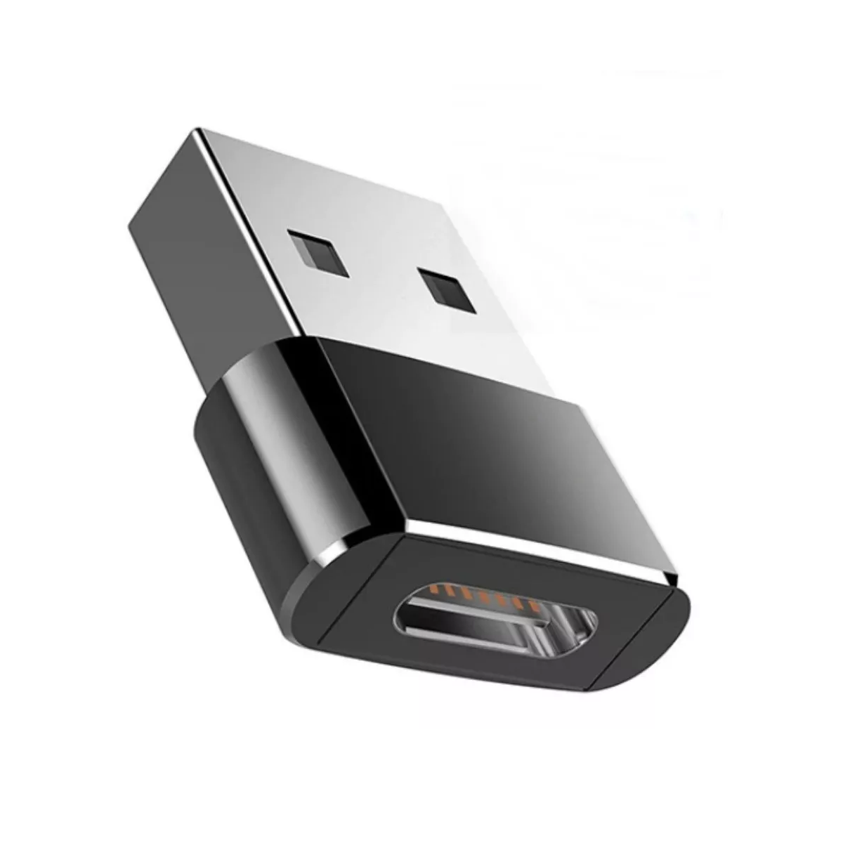 Adaptador Usb Tipo C Hembra A Usb Macho Negro