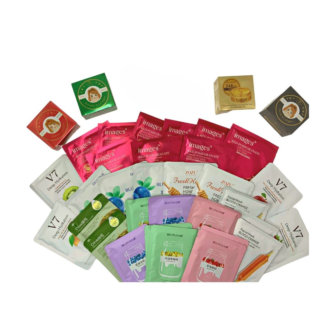 Lote 100 Mascarillas Coreanas+ kit Parches Antiojeras OFERTA 2 X 1