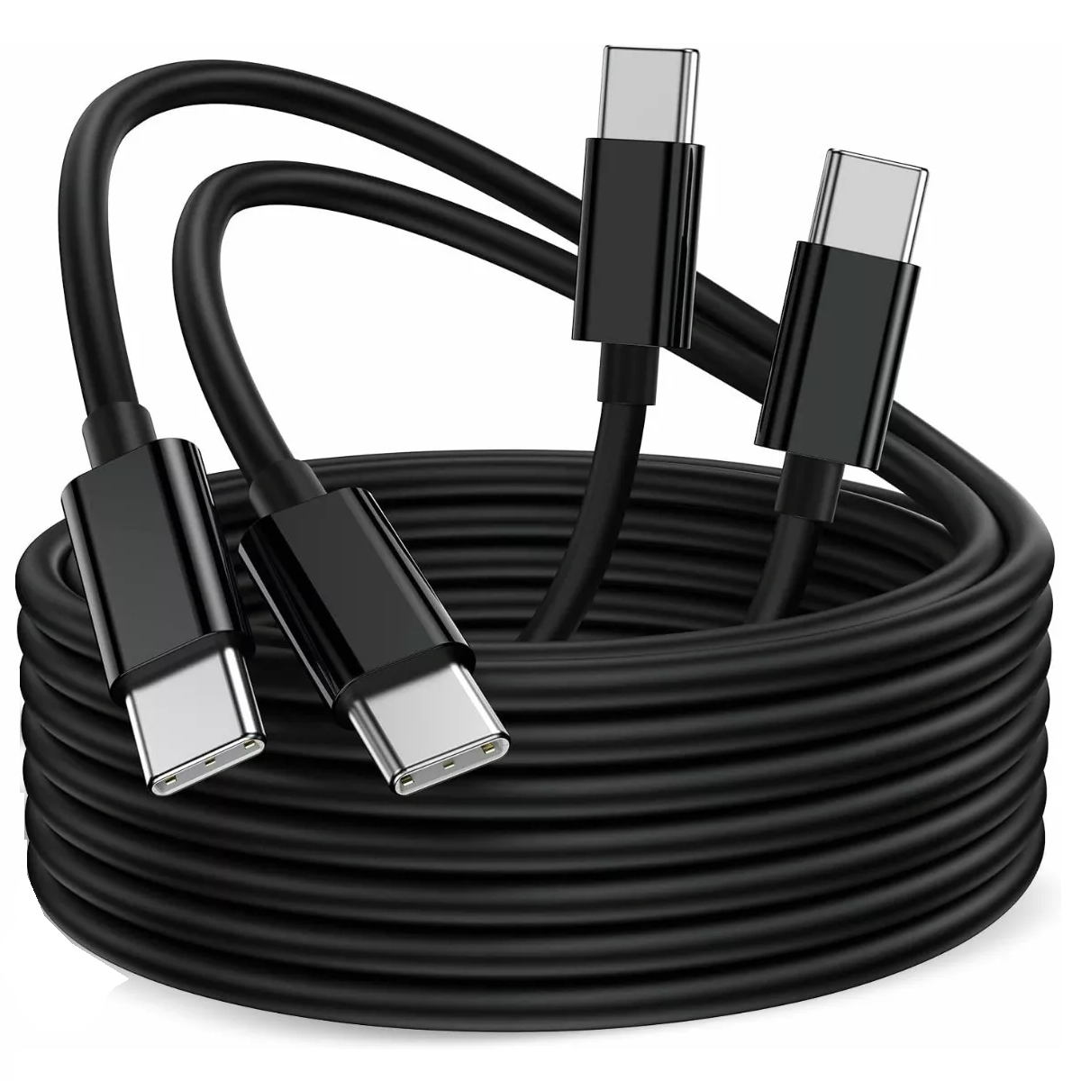 Cable De Datos Tipo C A C 3m Para Samsung Carga Rápida 2 pzs Negro