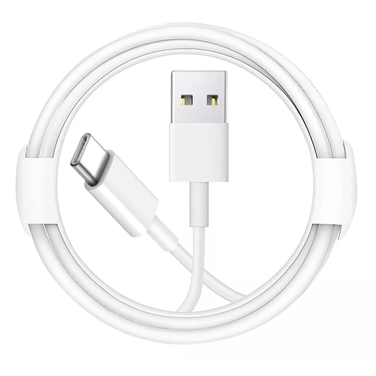Cable Tipo C De Datos Cargador Usb Para iPhone 15 Pro Max 1m Blanco