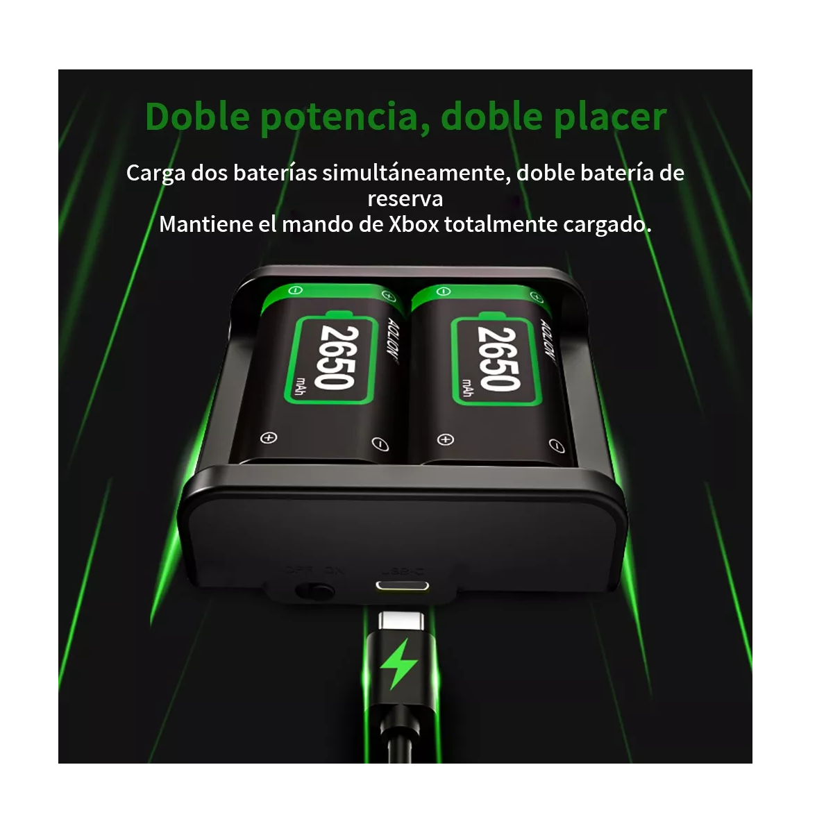 Batería Recargable Para Mando Xbox One/series X/s,  Negro