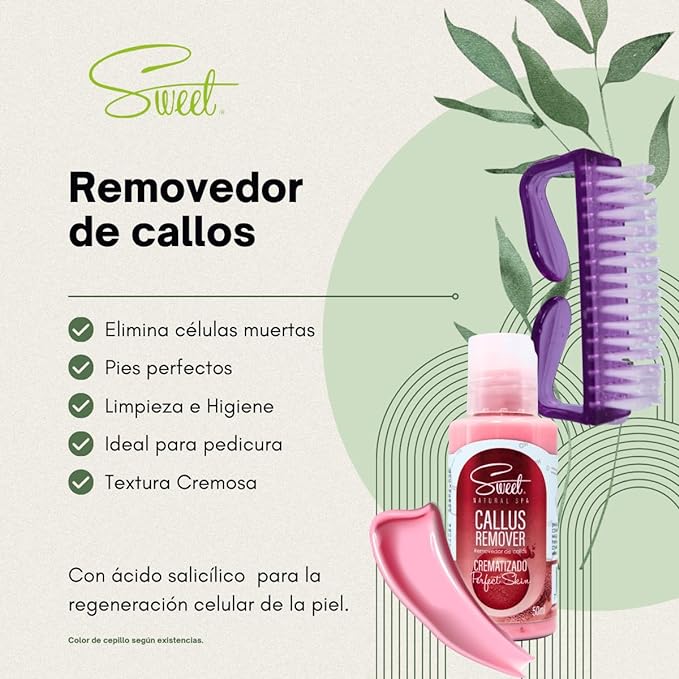 A Sweet Set de 6 Artículos para Spa en Casa Tina para Pies Pedicure Con Rodillos Masajeadores Cremas Sales Exfoliante y Callus Kit de Tratamiento Completo de Spa para Pies Color Durazno.