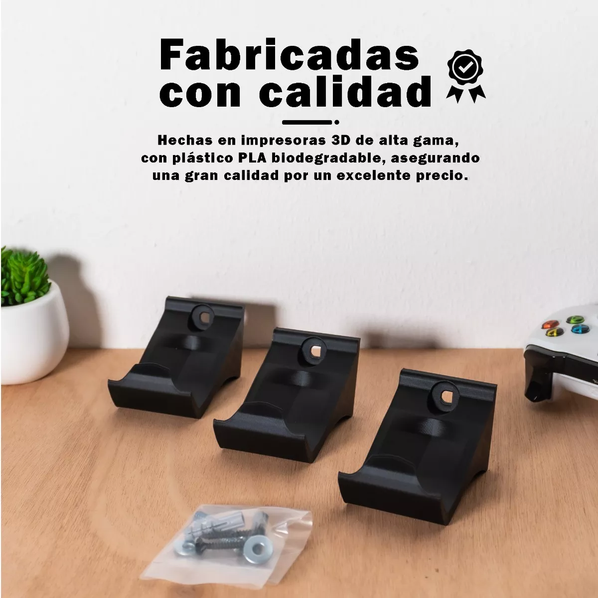Base Controles Xbox One De Pared / Soporte Control Series S Negro