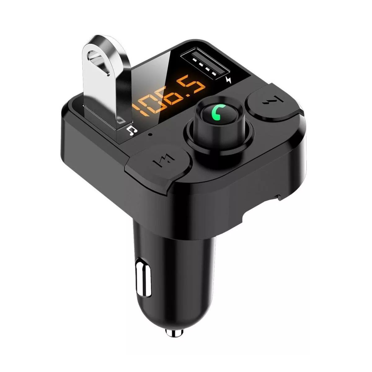 Cargador Receptor Bluetooth Fm Mp3 Estéreo Negro