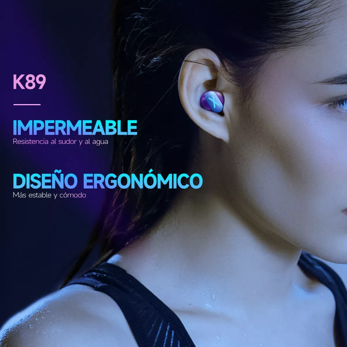 Audífonos Bluetooth GamerReducción De Ruido Morados oscuro 
