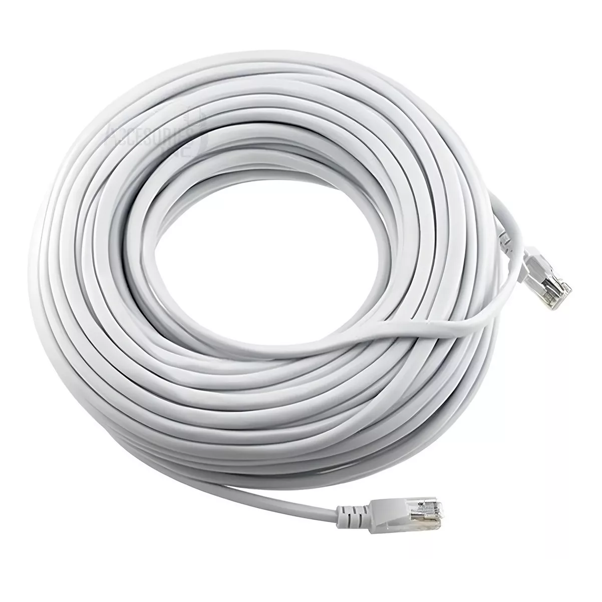 Cable Ethernet Red 20m Reforzado Internet Consola Blanco 