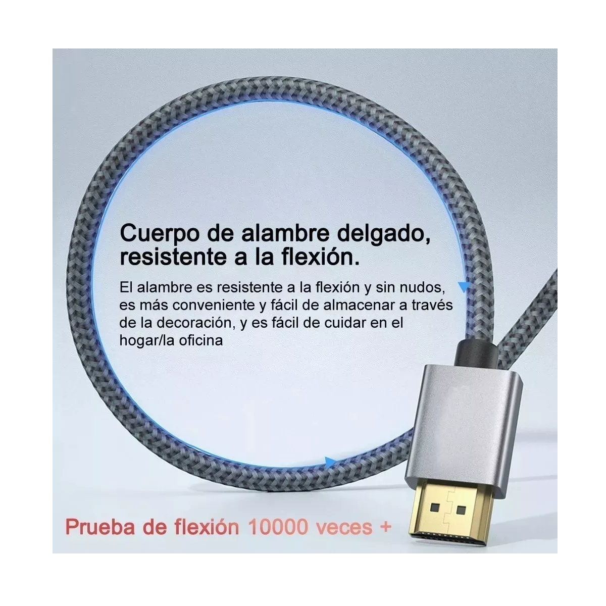 Cable Hdmi 2.1 Vídeo 4k 120hz 8k 60hz Ps5 Ps4 Xbox Gris 3 Metro 