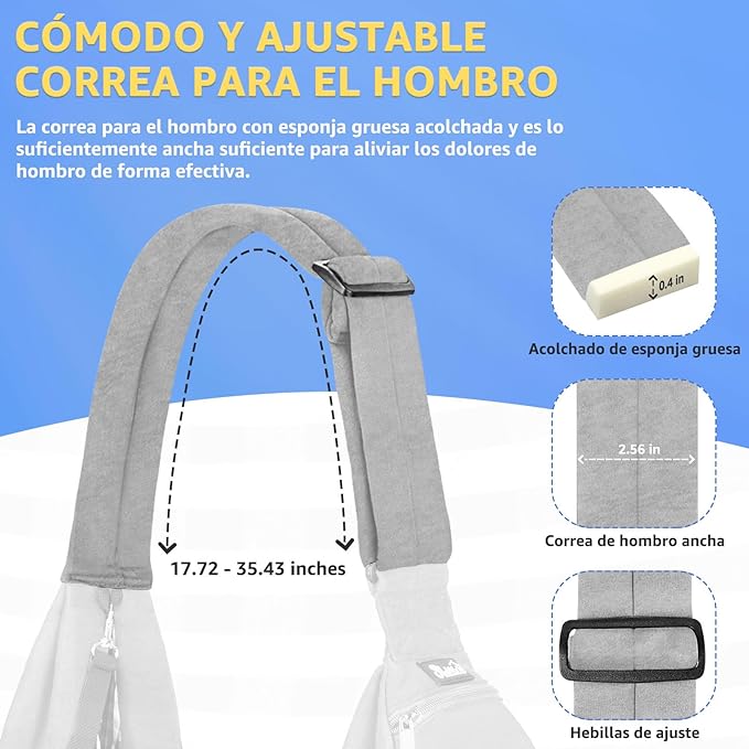 A SlowTon Cangurera Mochila para Llevar Perro Manos Libres con Correa Acolchada Ajustable, Bolsa de Algodón Transpirable con Cinturón de Seguridad para Mascota hasta 6kg, Lavable a Máquina (Gris).