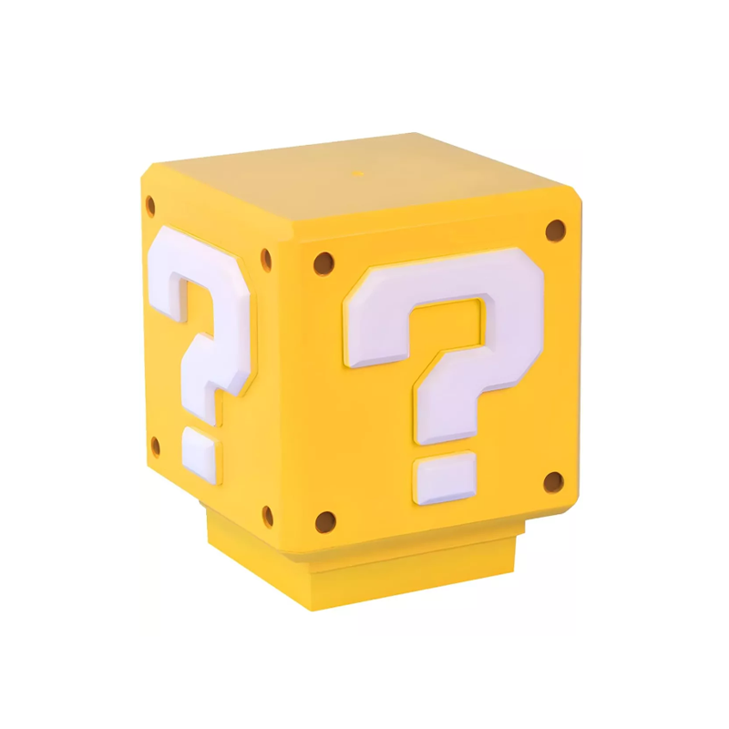 Mario Bros Lampara Led Noche Con Signo Interrogacion Y Sonido