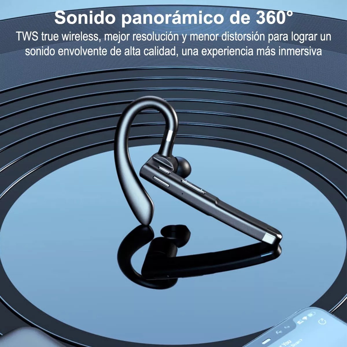 Audífonos Bluetooth Mic Llamada Comercial Reduc-ruido Negro