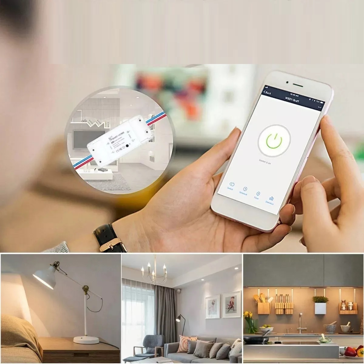 Interruptor Inteligente Wifi Google Home Alexa, Blanco