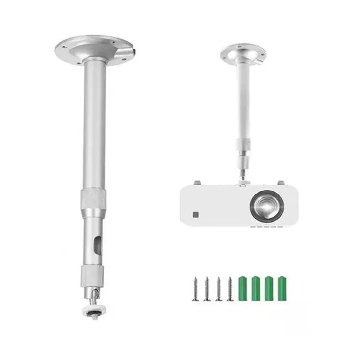 Soporte Para Proyector Y Base Universal Techo Ajustable 360° Blanco