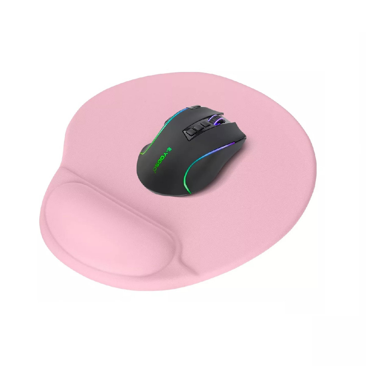 Mouse Pad Ergonomico Con Soporte Muñeca / Color Rosa