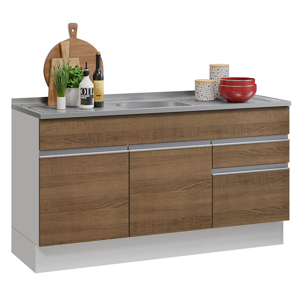 Gabinete Bajo Cocina Madesa Glamy con Tarja 150cm BM