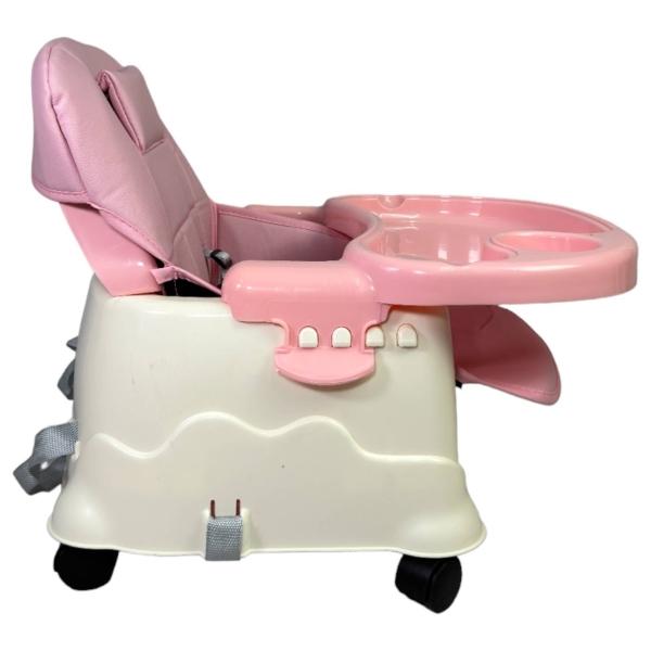 Silla para Bebe con Ruedas 3en1 Periquera con Charola  - Rosa